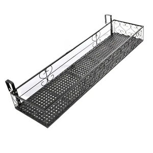 Soporte de Metal para Macetas, Diseño Estándar, de Hierro Negro, para Colgar en Barandillas, Jardín, Balcón, Ventana, con Ganchos - Product Image 2