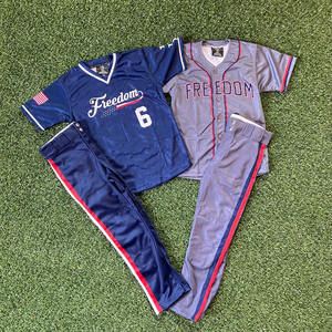 Uniformes de sóftbol de poliéster 100% de diseñador personalizado al por mayor, camisetas de béisbol cálidas y cómodas, conjunto de estilo al por mayor barato - Product Image 1