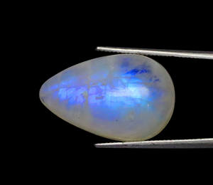 Cabujón de piedra lunar arcoíris Natural genuino en forma de pera gemas de piedra lunar llamativas azules para joyería - Product Image 4