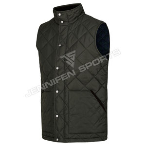 Chaleco acolchado de caza, Material de concha de invierno para hombre, botones de tela de poliéster 100% y cierre de cremallera, bolsillos laterales, forro interior de poliéster - Product Image 2