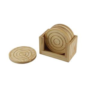 Juego de 6 Posavasos Cuadrados de Madera para Tazas y Vasos con Calidad Premium para Uso en el Hogar, Hoteles y Restaurantes - Product Image 2