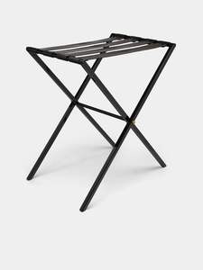 Porte-bagages en métal robuste avec cadre pliable idéal pour un rangement compact dans les petites chambres et les hôtels - Product Image 4