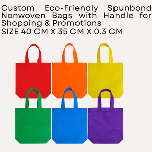 Bolsas no tejidas Spunbond respetuosas con el medio ambiente personalizadas con asa para compras y promociones - Product Image 3