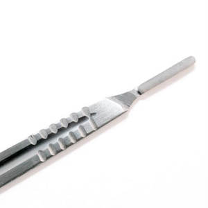 Manche de scalpel en acier inoxydable personnalisé, alimentation manuelle, instruments chirurgicaux réutilisables, certifiés CE pour une utilisation en chirurgie générale - Product Image 4