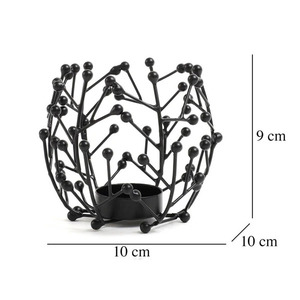 Juego de portavelas de madera rústica Perfecto para un ambiente acogedor Portavelas de vidrio moderno Una adición elegante a su espacio vital - Product Image 3