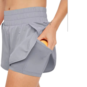 Short de Tennis athlétique taille haute pour femmes 2025 vente en gros Polyester Spandex entraînement respirant caractéristique téléphone poche Style Sport - Product Image 6