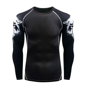 Camiseta de Artes Marciales de Manga Larga con Protección UPF50, Transpirable, Absorbente de Sudor, Compresión, Secado Rápido, Características Atléticas - Product Image 1
