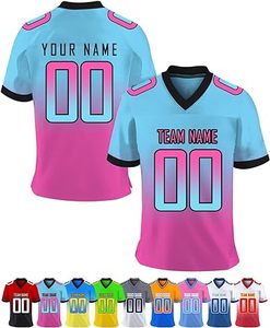 เสื้อเจอร์ซีย์อเมริกันฟุตบอลระเหิดกำหนดชื่อทีมจำนวนโลโก้-ชุดกีฬาแห้งเร็ว - Product Image 5