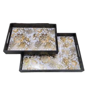 Bandeja de Servir de Madera Ecológica Pulida a Mano de Lujo, Decoración Única para Fiestas y Reuniones, de la India, Precio Económico al por Mayor - Product Image 1