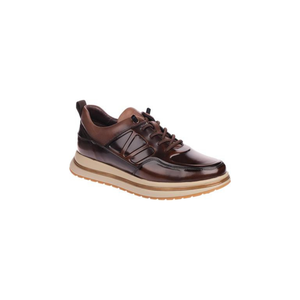 Meilleures ventes M1054 Baskets décontractées en cuir pour hommes avec logo V triangulaire, lacets plats, semelle en caoutchouc, talon bas, à lacets, vente en gros, export - Product Image 3