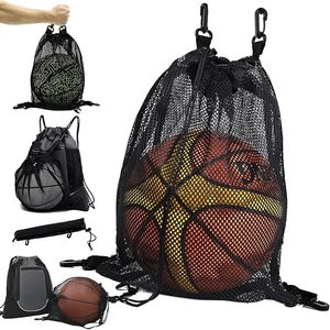 Logotipo personalizado impermeable deporte cordón mochila cremallera malla bolsillos promocional sólido natación baloncesto bolsa con cordón - Product Image 5