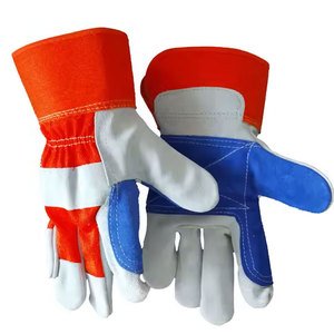 Guantes de Seguridad de Cuero Resistentes, Resistentes al Calor, Antideslizantes, de Dedo Completo, para Levantamiento de Pesas, Trabajo Industrial y Mecánico - Product Image 4