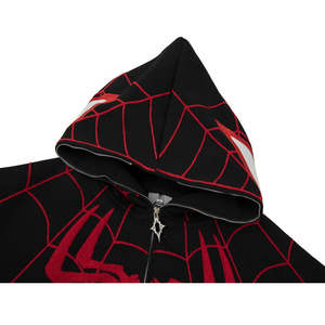 Customized <b>Applique</b> Embroidery Cotton French Terry Heavyweight Premium Quality Zipper Hoodies 500 GSM - Product Image 3