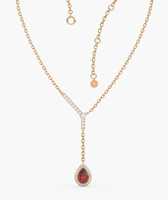 Collier pendentif lariat personnalisable en or massif 14 carats avec diamant de laboratoire en forme de poire, bijoux fins de luxe pour femmes, éclat de beauté étincelante