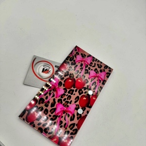 Tuiles d'extension de cils personnalisées en acrylique avec logo privé, écologiques, ovales, avec nœud rose, cerise et diamant, magnétiques - Product Image 5