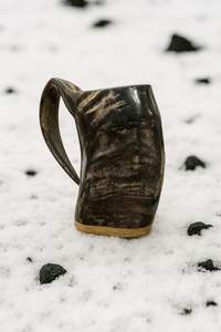 GIVE NORSE HECHO A MANO BUFFALO HORN VIKING BEBING Horn Taza Nuevo diseño para cerveza y café Taza de cuerno para beber natural - Product Image 5