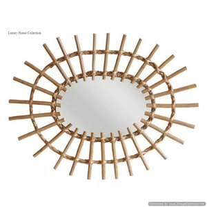 กระจกผนังโลหะทรงกลมรูปต้นไม้ตกแต่งผนังสีน้ำตาลตกแต่งบ้านดีไซน์แฟนซีแฮนด์เมด - Product Image 4