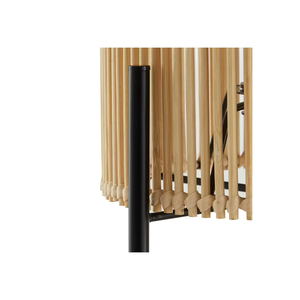 Lampe de table ronde en bambou naturel, lampes fabriquées à partir de matériaux faits à la main, accessoires de décoration pour la maison, vente en gros. - Product Image 4