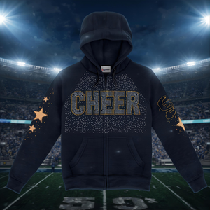 Sudadera con Capucha Personalizada Bordada de Poliéster/Nylon para Invierno, Unisex, con Pedrería, Diseño Liso y Opciones de Personalización - Product Image 2