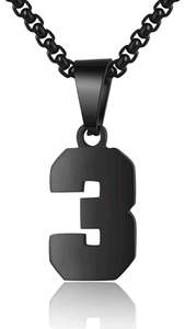 2025 venta al por mayor personalizado baloncesto béisbol fútbol joyería de acero inoxidable colgante número collar deportes collar número - Product Image 4