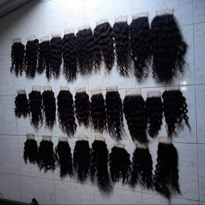 5x5 fábrica del sur de la India cabello humano virgen Remy cierre textura recta cabello SUR DE LA India que comprende cabello brasileño peruano - Product Image 1