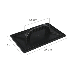 Talocha in Plastica 27 x 18 cm. Mango Redondo Negro Con Alveoli - Product Image 2