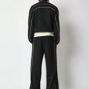 Chándal personalizado para hombre, Conjunto de sudadera con capucha y pantalones de chándal con cremallera completa, chándal Unisex, chándal con estampado de hojaldre - Product Image 3