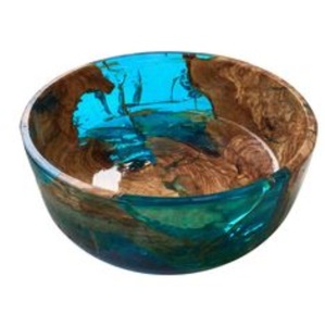 Cuenco para servir de madera maciza con forma personalizada para el hogar, hoteles, restaurantes, exhibición de comida de fruta duradera, decorativo hecho a mano para bodas - Product Image 2