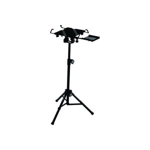 QUIK LOK - LPH/004, Tripod <b>Laptop</b> Holder, Steel Construction, Four Stoppers, Adjustable, 360 Swivel, Pull-out Mouse <b>Tray</b>, Black - Product Image 1