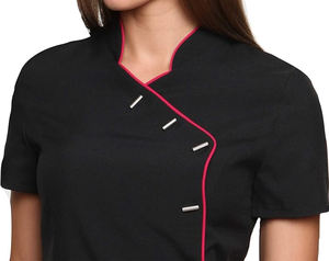 Conjunto de Uniforme Médico de Alta Calidad con Cuello en V y Cremallera, Pantalones Jogger, Uniforme Profesional para Manicuristas y Spa - Product Image 2