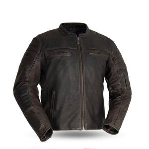 Veste élégante pour hommes Veste en cuir de haute qualité en peau de mouton en laine de mouton Manteau en peau de mouton Fabricant Veste en cuir en peau de mouton - Product Image 3