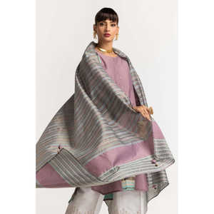 Chemise et dupatta en crêpe orné de motifs, style bohème, teint en fil, pour le printemps/été IPS-24-33 - Product Image 5
