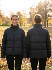 Chaqueta Acolchada de Invierno para Mujer, Cuello Alto, Cierre de Dos Vías, Dobladillo Asimétrico, Ropa de Abrigo de Invierno, Chaquetas Acolchadas Transpirables - Product Image 4