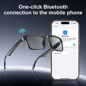 Lunettes Intelligentes GL2 V5.5 Étanche IPX5 Traduction IA Musique Appels Autonomie 30h Noir - Product Image 5