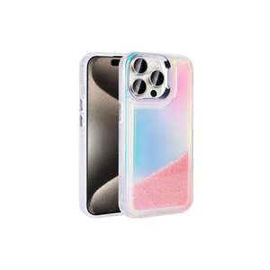 Funda Antigolpes para iPhone 15 Pro Max con Diseño de Cuentas Modernas, Carcasa Trasera Rosa, Compatible con Modelos Plus - Product Image 1