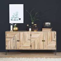 Buffet moderne en bois de manguier Paulette pour salon, salle à manger, chambre et usage hôtelier
