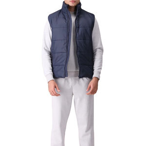 Fabricant de vestes sans manches matelassées à capuche OEM |   Vestes de protection contre le froid en polyester avec fermeture éclair - Product Image 6