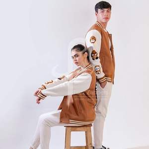 Vintage Premium Double-Layered Varsity Jacket Unisex Letterman Chenille Embroidery Custom Embroidery Streetwear Unisex - Product Image 3