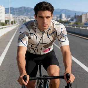 Jersey de Ciclismo para Hombre, Popular, en Stock, Manga Corta, Estampado de Arte Abstracto, Ligero, de Secado Rápido y Transpirable, para Ciclismo de Carretera al Aire Libre - Product Image 5
