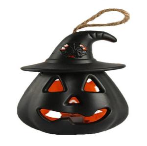 Ensemble de lanternes en métal rustique en forme de citrouille, lanternes noires vieillies pour table, décoration de ferme, Halloween, porche, cheminée. - Product Image 6