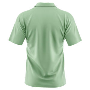 เสื้อโปโลของผู้ชายแบบแห้งเร็วออกแบบได้ตามต้องการด้วยผ้าทอระบายอากาศได้โลโก้ด้านหน้าแบบลำลองและกีฬาแขนสั้น - Product Image 3