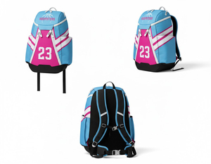 Mochila deportiva de nailon impermeable con estampado personalizado, compartimento para zapatos, bolsa de gimnasio para baloncesto y fútbol, 30-40L para estudiantes y mujeres - Product Image 2