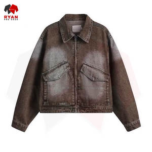 แจ็คเก็ตยีนส์ผู้ชายระดับพรีเมียม ติดกระดุม มีสีให้เลือกตามสั่ง ราคาโรงงานขายส่ง บริการ OEM และ ODM - Product Image 5