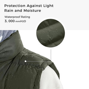 Chaleco sin mangas acolchado para hombre más vendido, ropa informal suave térmica, chaleco acolchado transpirable para caballero con bolsillo con cremallera - Product Image 6