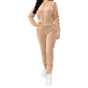 2025 <b>Women's</b> Winter Jogging Fitness Sexy <b>Velvet</b> breathable <b>Tracksuits</b> Zipper Sports Suit Logo Hooded Summer Plus Size - Product Image 3