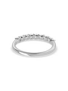 Haute qualité 14K or blanc demi-éternité VVS Moissanite bague en diamant classique étincelle bijoux pour fiançailles de mariage à la mode - Product Image 2