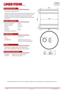 Tambour cylindrique en fer blanc de qualité supérieure, 19,7 l, diamètre 300 x 310 mm, personnalisable, avec poignée et trou de vidange - Product Image 2