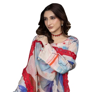 Diseñadores paquistaníes Salwar Kameez Dr Haris Vol SAMAR Conjunto de Kurta indio para mujer Traje de mujer Trajes y vestidos paquistaníes elegantes - Product Image 1