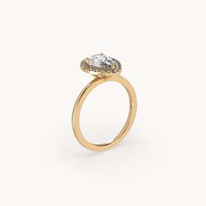 แหวนหมั้นไรลีย์ ทอง 14k เพชรเลี้ยงในห้องปฏิบัติการ - Product Image 6