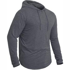 Hommes Hoodies Drop Shoulder Léger Épais Coton Polaire Sports Hoodies - Product Image 4